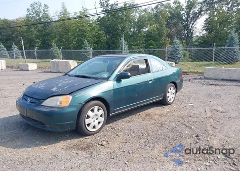 2001 Honda Civic Si/Ex z USA, uszkodzony, nr VIN 1HGEM22941L082544